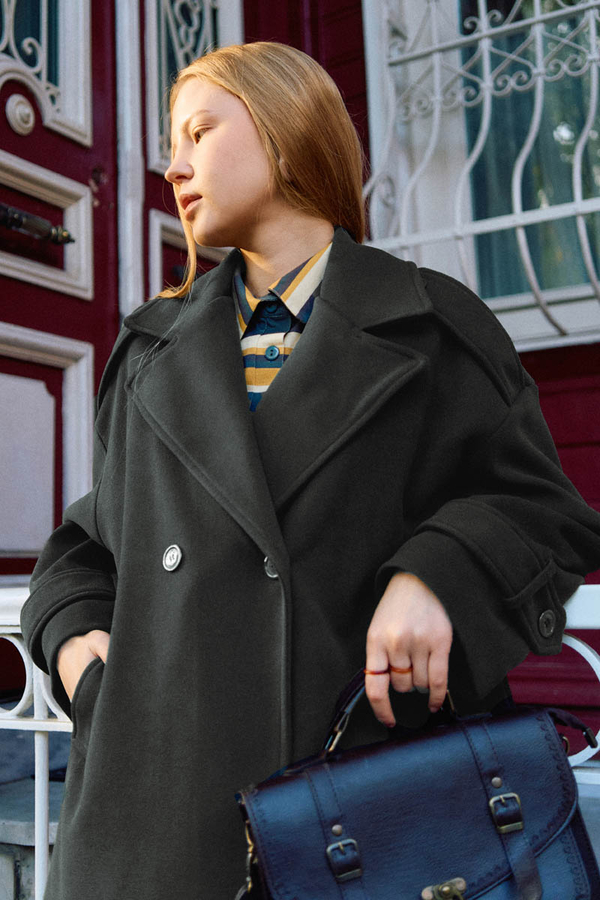 Premium Short Coat Smoke Gray - 7