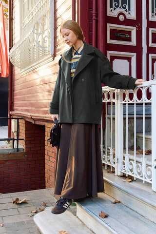 Premium Short Coat Smoke Gray - 4