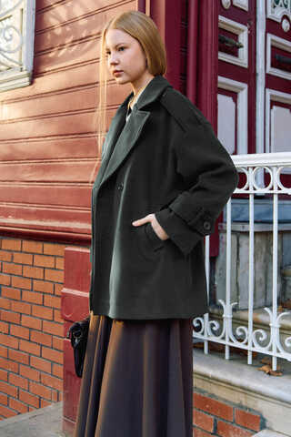 Premium Short Coat Smoke Gray - 10