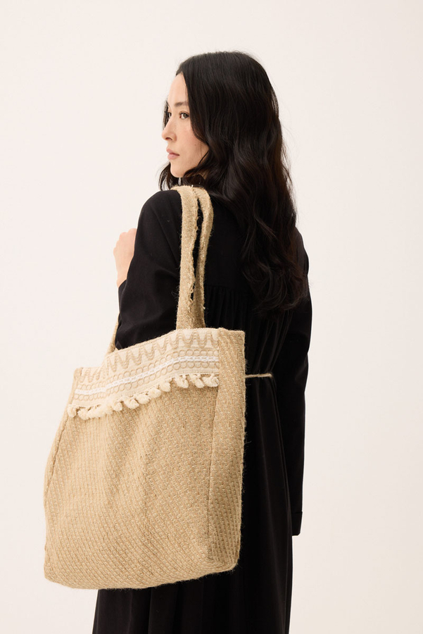 Püskül Detaylı Çanta Camel - 10