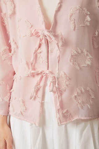 Püskül Detaylı Kimono Pudra - 8