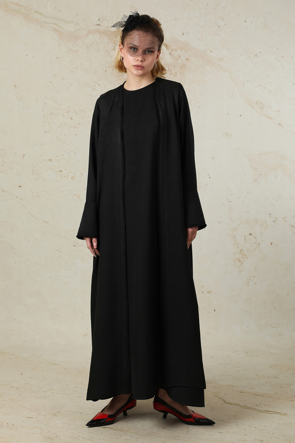 Püsküllü Abaya Takım Siyah - 6