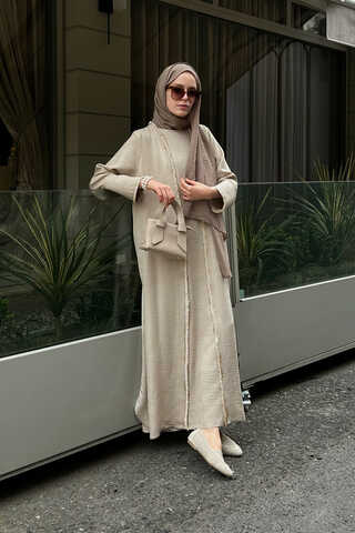 Püsküllü Abaya Takım Taş - 2