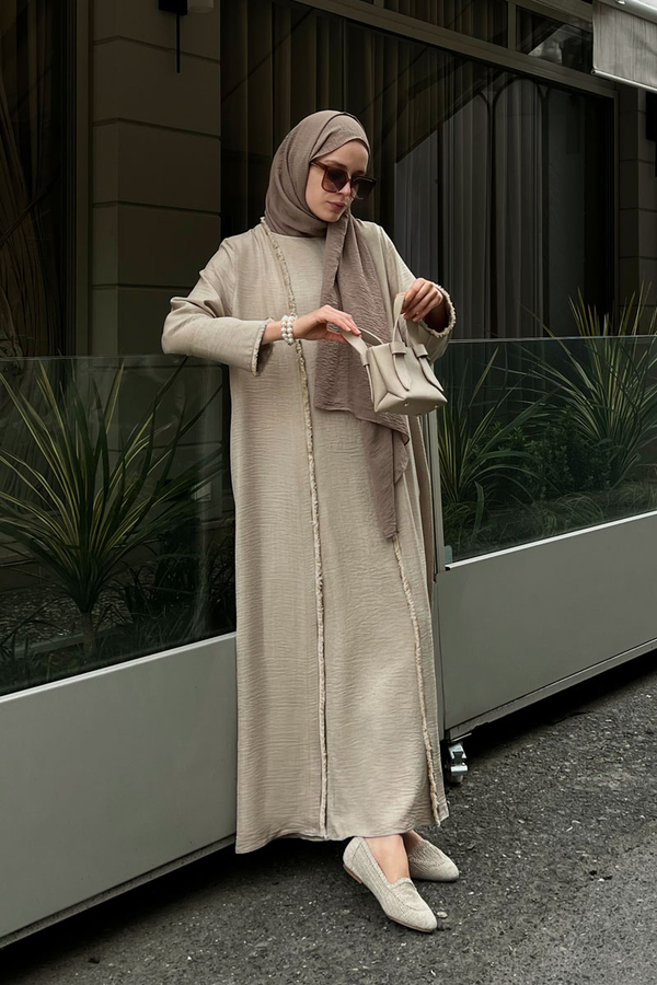 Püsküllü Abaya Takım Taş - 4