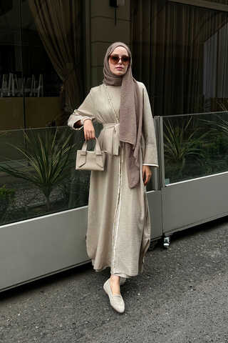 Püsküllü Abaya Takım Taş - 6