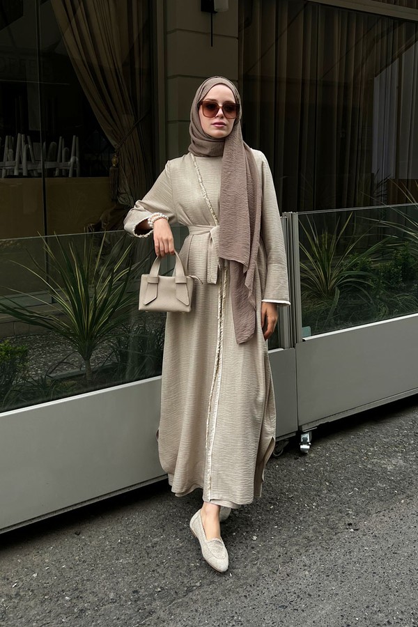 Püsküllü Abaya Takım Taş - 6