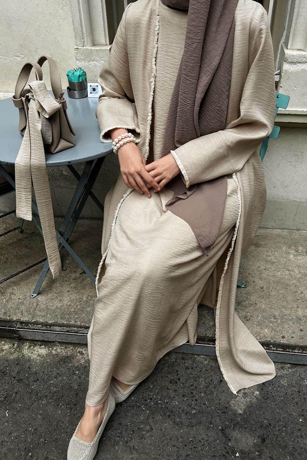 Püsküllü Abaya Takım Taş - 7