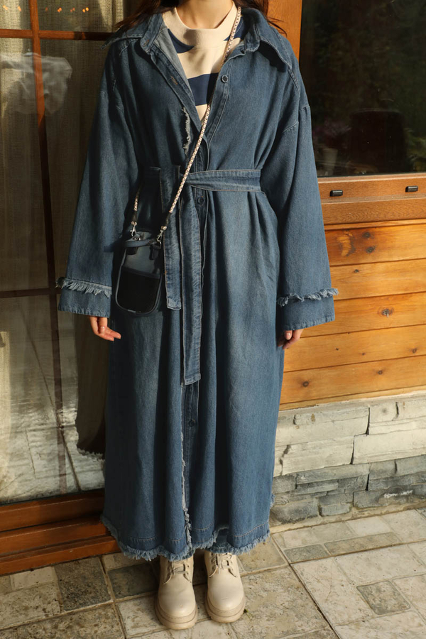 Püsküllü Denim Kap Koyu Mavi - 8