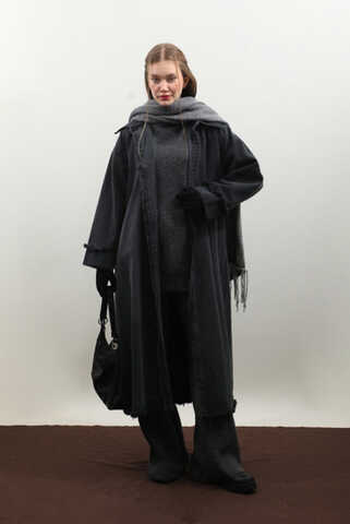 Püsküllü Denim Kap Siyah - 19