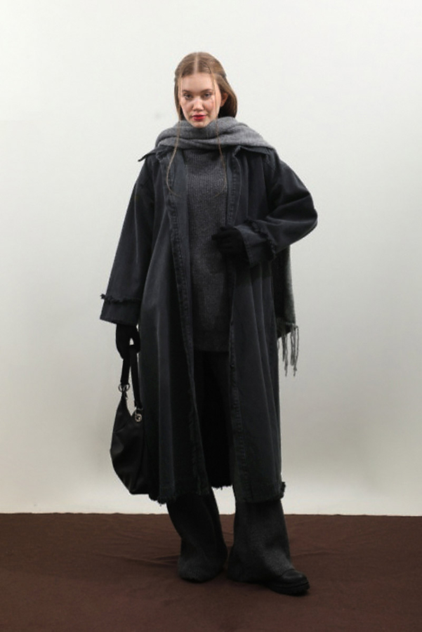 Püsküllü Denim Kap Siyah - 19