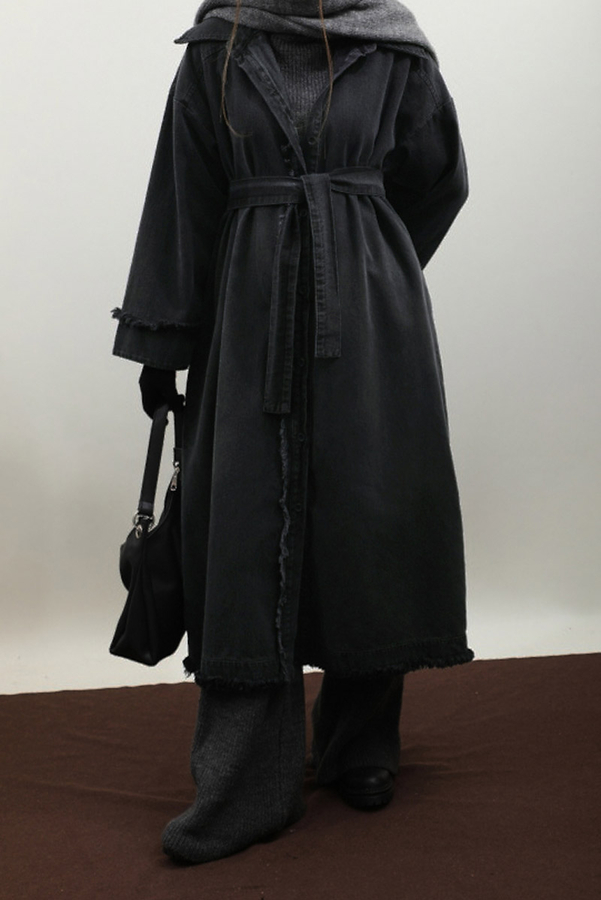 Püsküllü Denim Kap Siyah - 15