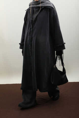 Püsküllü Denim Kap Siyah - 11