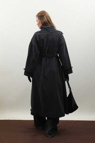 Püsküllü Denim Kap Siyah - 20