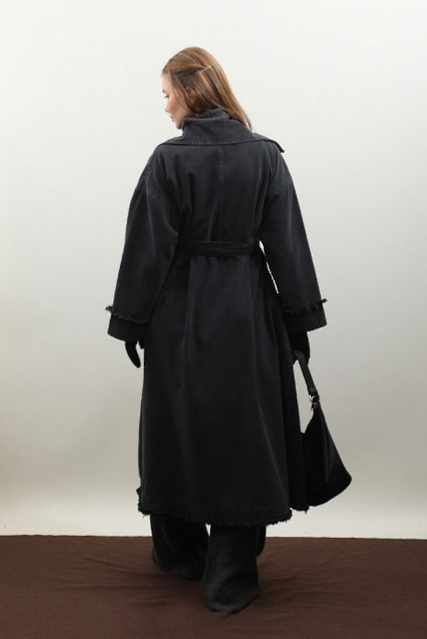 Püsküllü Denim Kap Siyah - 20