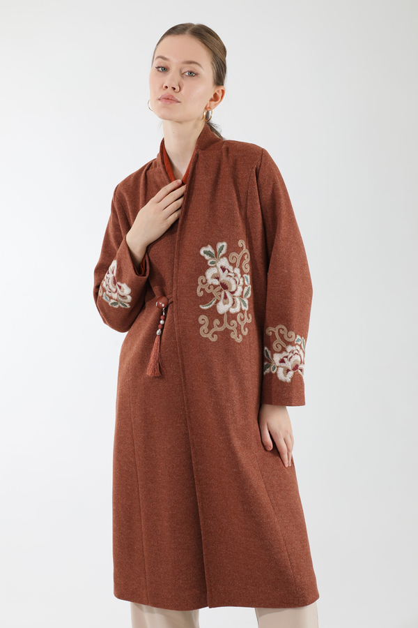 Püsküllü Kaşe Kaban Kiremit - 2