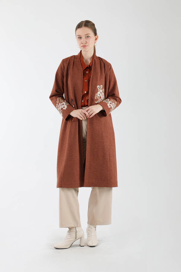 Püsküllü Kaşe Kaban Kiremit - 3