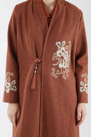 Püsküllü Kaşe Kaban Kiremit - 4