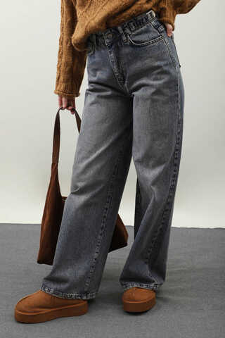 Puslu Denim Pantolon Açık Mavi - 6