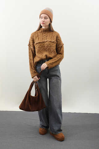 Puslu Denim Pantolon Açık Mavi - 4