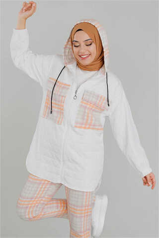 Quilted Checkered Set White - 2