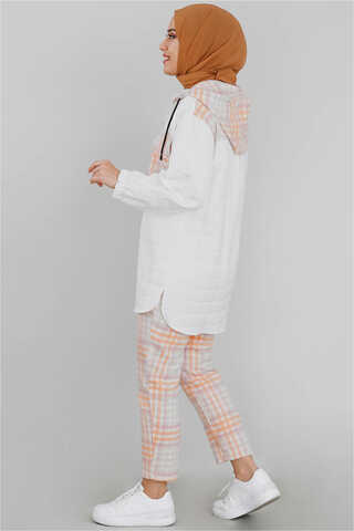 Quilted Checkered Set White - 3