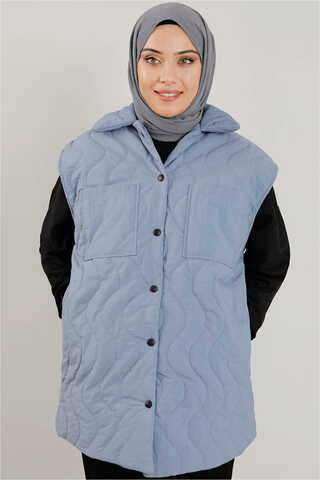 Quilted Vest Blue - 2