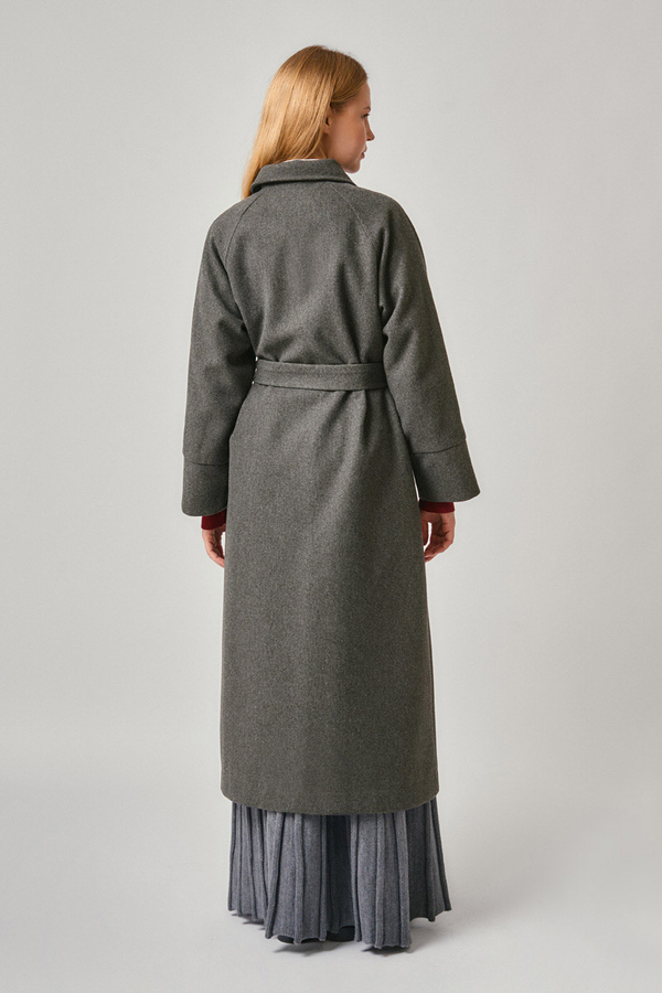 Raglan Sleeve Basic Coat Anthracite - 10