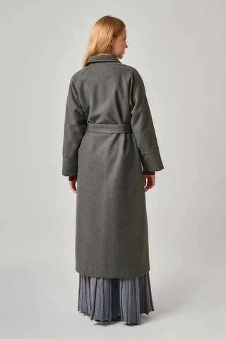 Raglan Sleeve Basic Coat Anthracite - 10