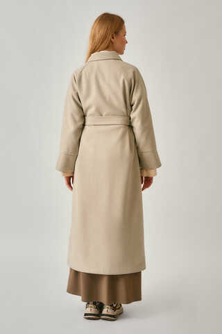 Raglan Sleeve Basic Coat Stone - 13