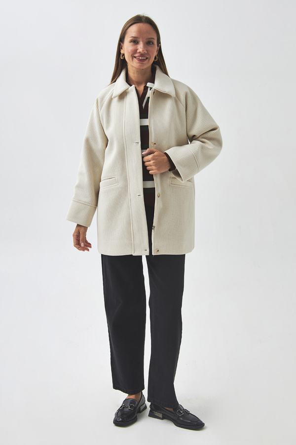 Reglan Kol Kısa Kaban Ekru - 1