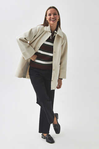 Reglan Kol Kısa Kaban Ekru - 3