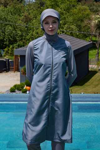 Reglan Kol Tesettür Mayo Takım Gri - 3