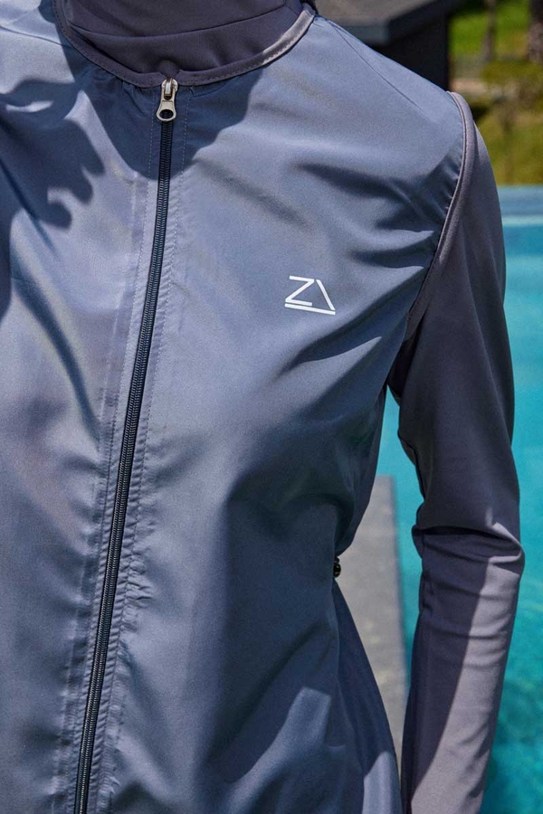 Reglan Kol Tesettür Mayo Takım Gri - 7