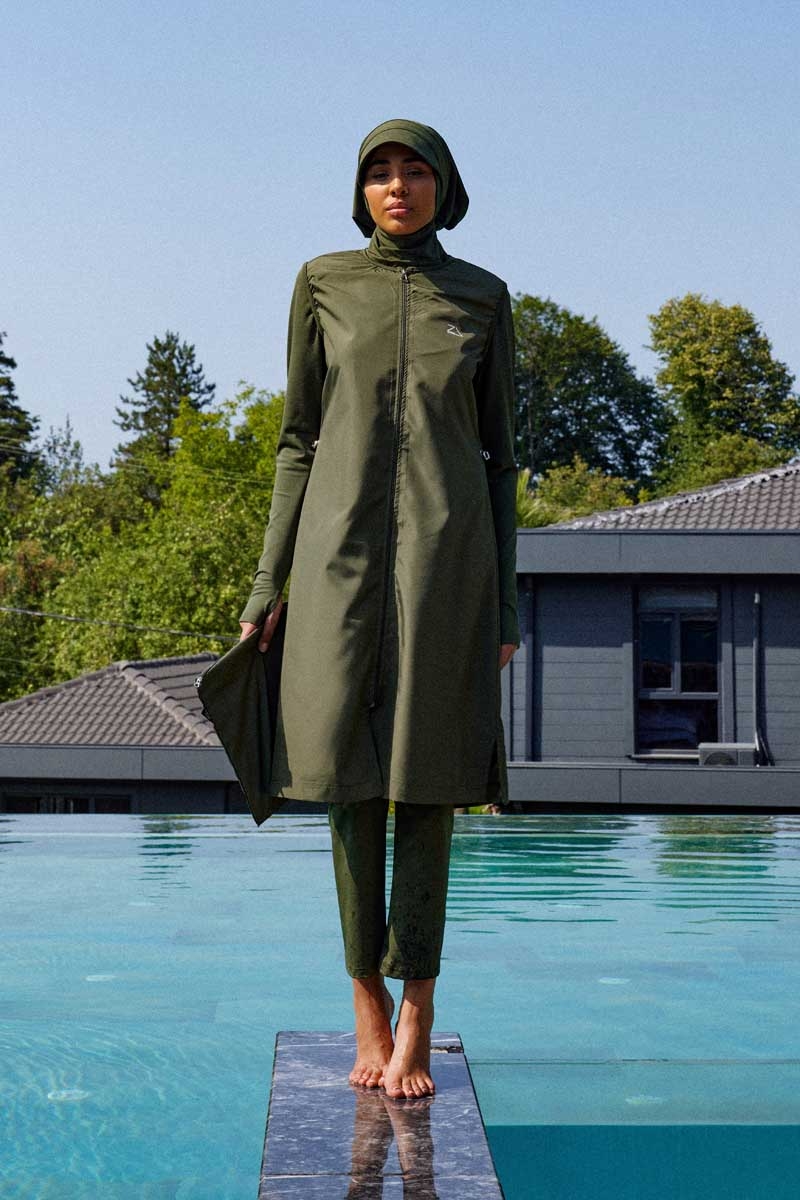 Reglan Kol Tesettür Mayo Takım Haki