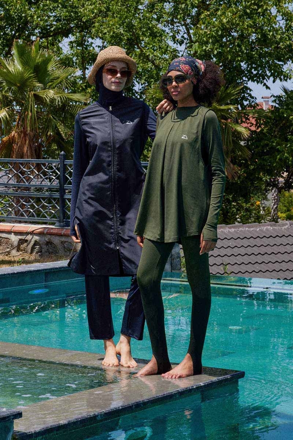 Reglan Kol Tesettür Mayo Takım Lacivert - 4