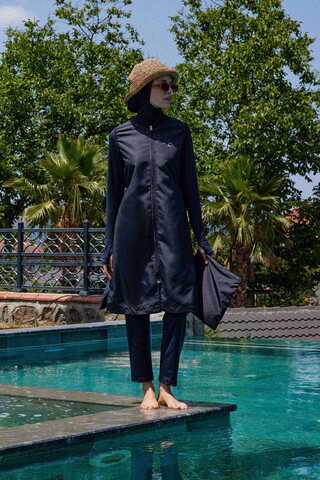 Reglan Kol Tesettür Mayo Takım Lacivert - 5