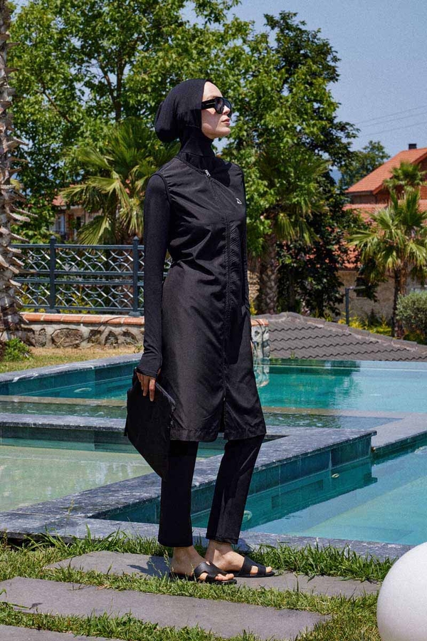 Reglan Kol Tesettür Mayo Takım Siyah - 7