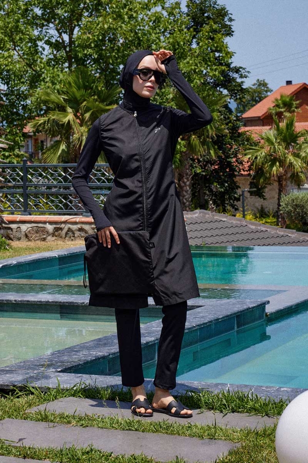 Reglan Kol Tesettür Mayo Takım Siyah - 2
