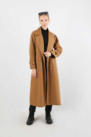 Retro Klasik Trençkot Taba - 1