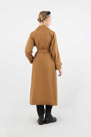 Retro Klasik Trençkot Taba - 6