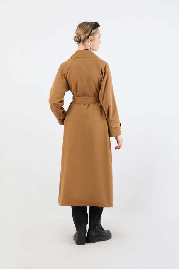 Retro Klasik Trençkot Taba - 6