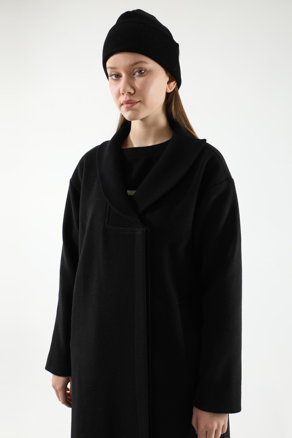 Ribana Collar Cachet Coat Black - 2