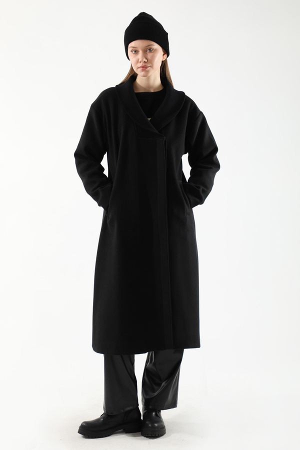Ribana Collar Cachet Coat Black - 3