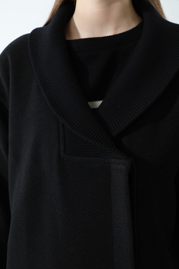 Ribana Collar Cachet Coat Black - 4
