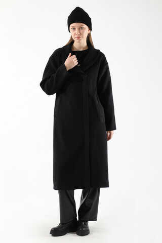 Ribana Collar Cachet Coat Black - 5