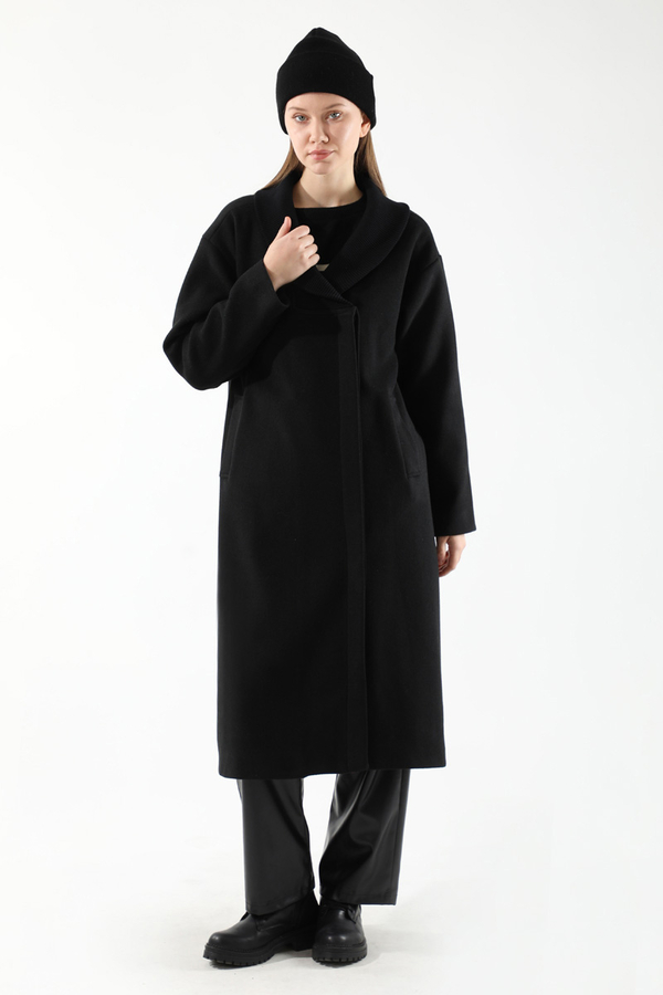 Ribana Collar Cachet Coat Black - 5