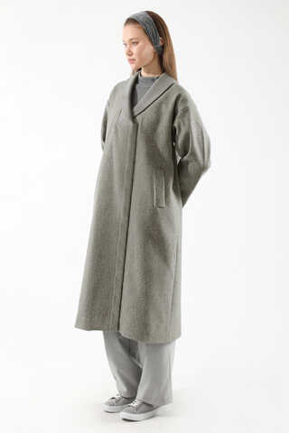 Ribana Collar Cachet Coat Grey - 5