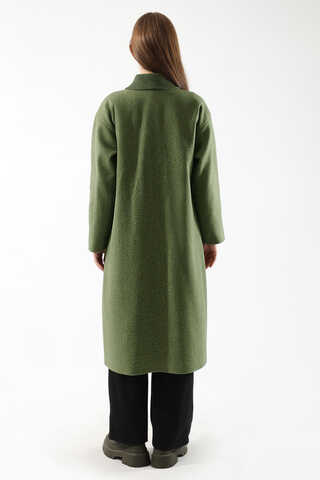 Ribana Collar Cachet Coat Khaki - 6