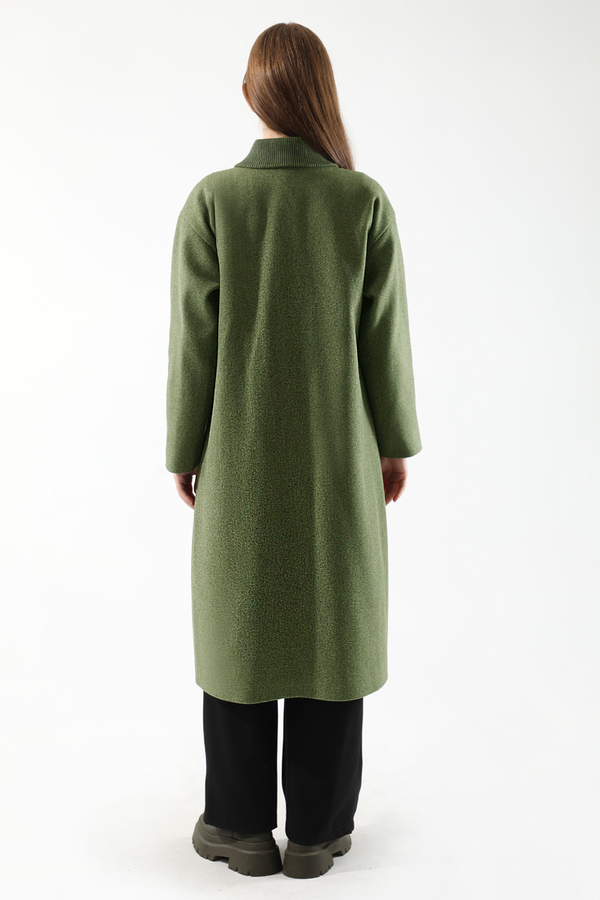 Ribana Collar Cachet Coat Khaki - 6