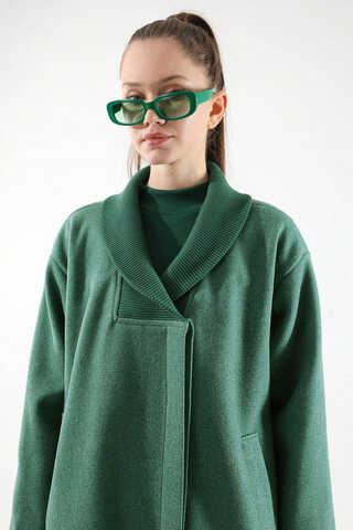 Ribana Collar Cachet Coat Mint - 2